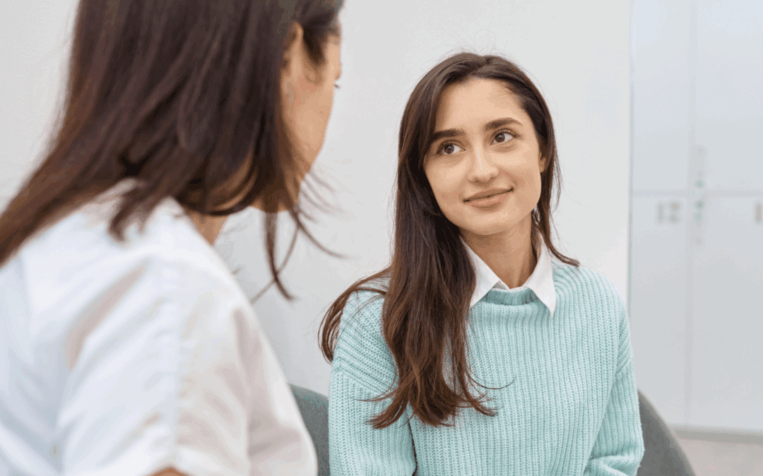 Woman learning what to know before abortion